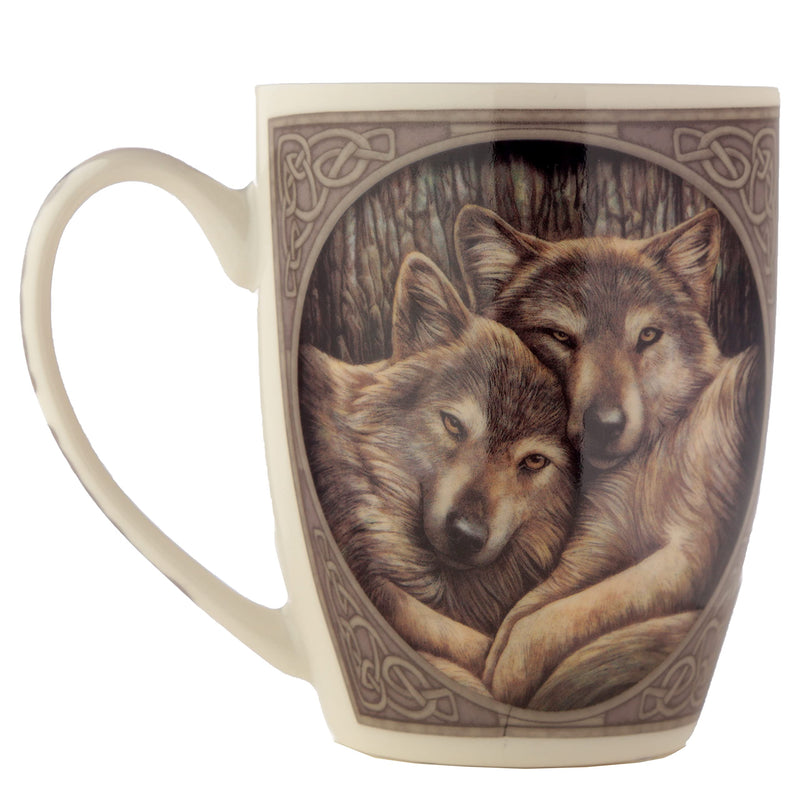 Puckator Lisa Parker Loyal Companions Wolf Porcelain Mug - Funny Home Accessories - Cute Gifts for Girlfriend - Large Mugs for Men Women Hot Drinks - Cute Cups Presents - Secret Santa Gift - Cup Set