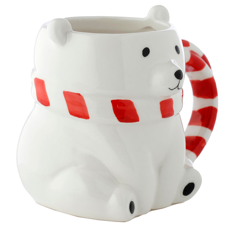Puckator Polar Bear Ceramic Shaped Tea Coffee Mug - Funny Home Accessories - Cute Gifts for Girlfriend - Large Mugs for Men Women Hot Drinks - Cute Cups Presents - Secret Santa Gift - Cup Set