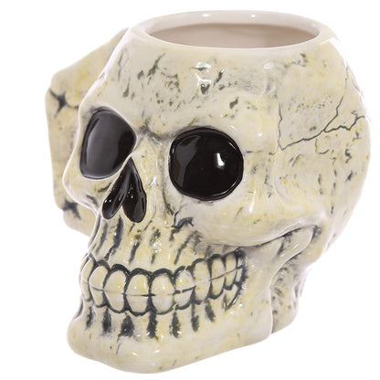 Puckator Ancient Skull Head Ceramic Shaped Tea Coffee Mug - Funny Home Accessories - Cute Gifts for Girlfriend - Large Mugs for Men Women Hot Drinks - Cute Cups Presents - Secret Santa Gift - Cup Set