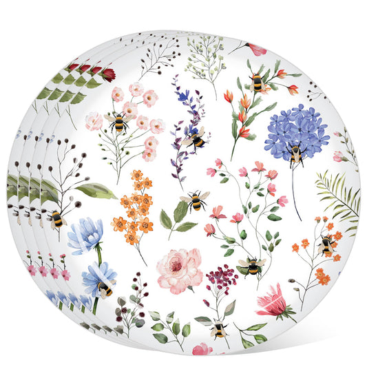 Puckator Nectar Meadows Set of 4 RPET Picnic Plates