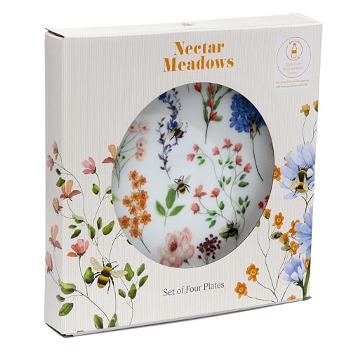 Puckator Nectar Meadows Set of 4 RPET Picnic Plates