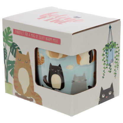 Puckator Feline Fine Cat Porcelain Tea Coffee Mug