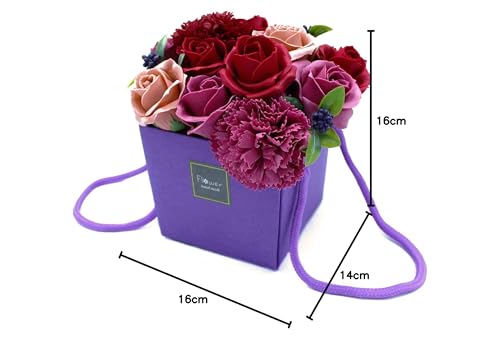 Ancient Wisdom Soap Flower Bouquet - Purple Flower Garden