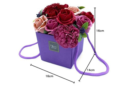 Ancient Wisdom Soap Flower Bouquet - Purple Flower Garden