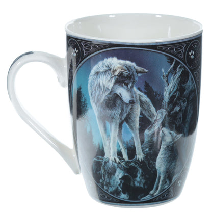 Puckator Lisa Parker Guidance Wolf Design Porcelain Mug - Funny Home Accessories - Cute Gifts for Girlfriend - Large Mugs for Men Women Hot Drinks - Cute Cups Presents - Secret Santa Gift - Cup Set