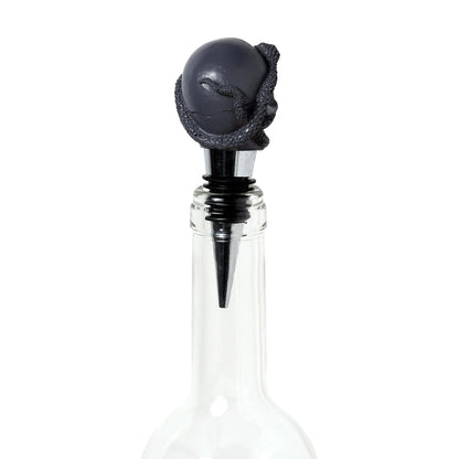 Puckator Skulls and Roses Skull and Snake Bottle Stopper - Ceramic Wine Bottle Stopper for Prosecco and Wine -Wine Glass Bottle Topper Funny Wine Gifts for Wine Lover Red Wine Accessories