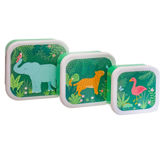 Sass & Belle Jungle Friends Lunch Boxes - Set of 3
