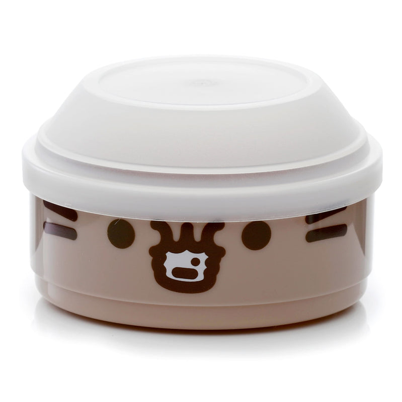 Puckator Pusheen the Cat Stacked Round Bento - Lunch Box for Adults and Kids with Compartments - Snack Box - Food Containers With Lids - Stackable Snack Pots For Kids - Meal Prep Container - Lunchbox