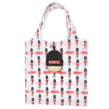 Puckator Foldable London Guardsman, Polyester, Mixed, Pouch 13x9x1cm Bag Height 55cm Width 38cm Depth 0.1cm
