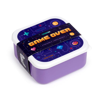 Puckator Set of 3 Stacking Food Containers M/L/XL – Game Over – Lunch Box