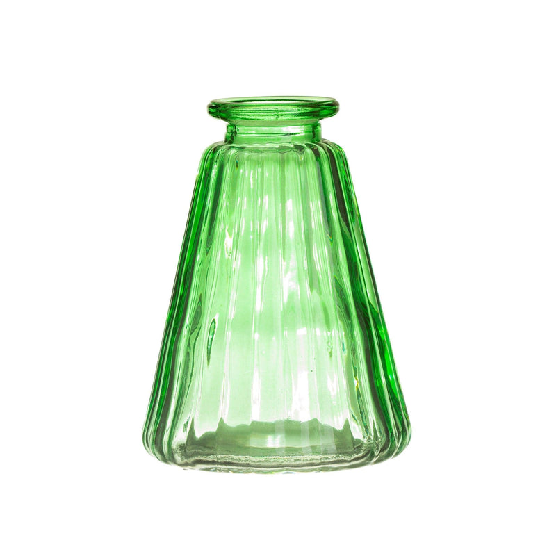 Sass & Belle Green Glass Bud Vases - Set Of 3 - Glass Vases for Table Decoration, Mini Flower Vase for Home, Table Decor, Sass and Belle Decorative Design, Green Vase