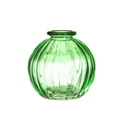 Sass & Belle Green Glass Bud Vases - Set Of 3 - Glass Vases for Table Decoration, Mini Flower Vase for Home, Table Decor, Sass and Belle Decorative Design, Green Vase