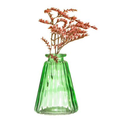 Sass & Belle Green Glass Bud Vases - Set Of 3 - Glass Vases for Table Decoration, Mini Flower Vase for Home, Table Decor, Sass and Belle Decorative Design, Green Vase