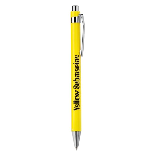 Puckator The Beatles Yellow Submarine Pen Twin Set - Pen Stationary Set - Cool Fancy Pack of Pens Black For Office Writing College - Uni Essentials - Back to School Supplies - Non Smudge