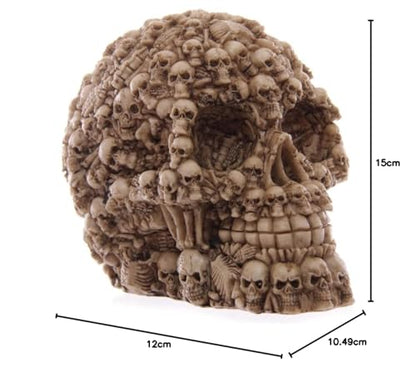 Puckator Skull Made Out Of Skulls - Home Decoration- Desk Skull Ornament - Plastic Skull - Gothic Home Accessories - Mini Skulls - Human Skeleton Head - Goth Gifts For Men - Skull Themed