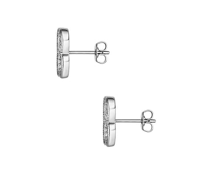 Diamond Style London - Clover Crystal Earrings in Rhodium Plating (Item code: Clovercrystalearr)