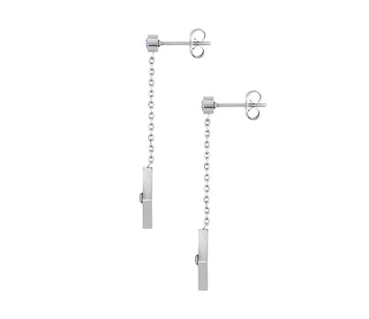Diamond Style London - Clover Drop Earrings in Silver (Item code: Cloverdropearr)