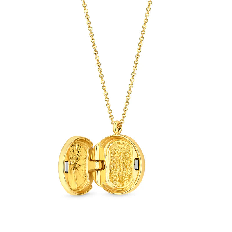Diamond Style London - Compass locket gold necklace (Item code: Compasslocketgold)