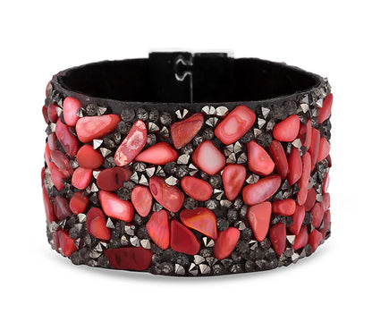 Diamond Style London - Cuff Bracelet in Coral (Item code: Coralcuff)
