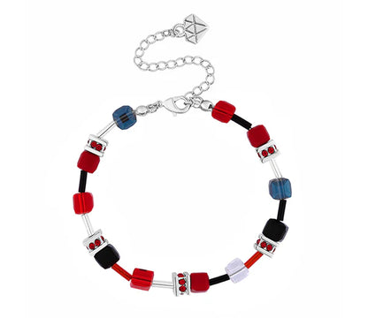 Diamond Style London - Cube Bracelet in Red (Item code: Cubebrared)
