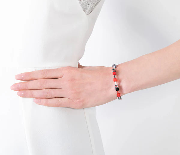 Diamond Style London - Cube Bracelet in Red (Item code: Cubebrared)