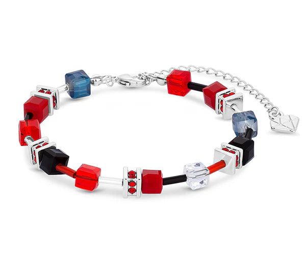 Diamond Style London - Cube Bracelet in Red (Item code: Cubebrared)