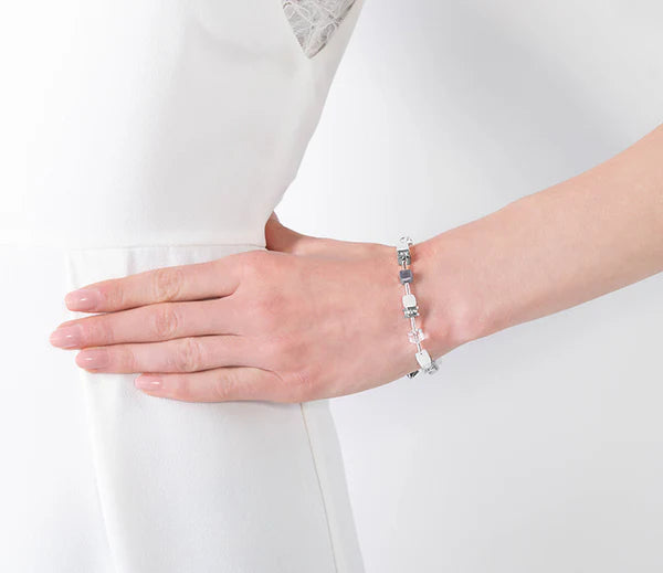 Diamond Style London - Cube Bracelet in White (Item code: Cubebrawhite)