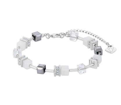 Diamond Style London - Cube Bracelet in White (Item code: Cubebrawhite)