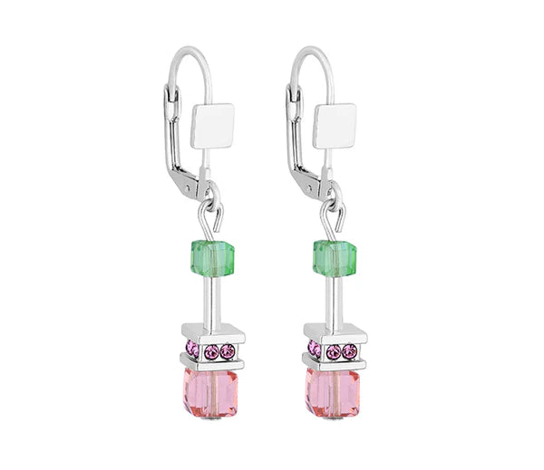 Diamond Style London - Cube Earrings in Pastel (Item code: Cubeearrpastel)