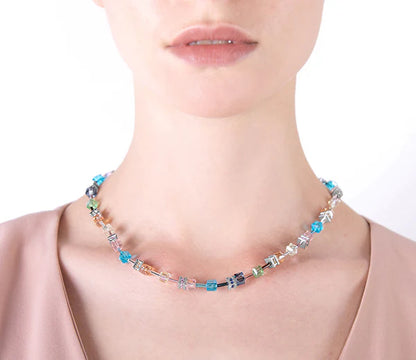 Diamond Style London - Cube Necklace in Pastel (Item code: Cubeneckpastel)