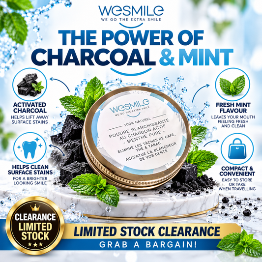 We Smile Activated Charcoal Teeth Whitening Powder – Mint | Natural Oral Care