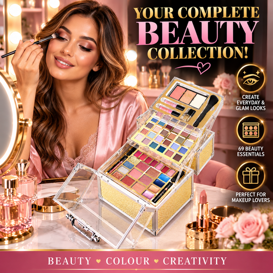Glamtastic 69 Piece Makeup Vanity Case – Complete Beauty Gift Set