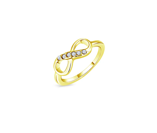 Diamond Style London - Infinity Gold Ring - Size K - (Item code: Infinityring-Small-Gold)