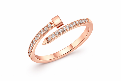 Diamond Style London - Nail Ring in Rose Gold Plating