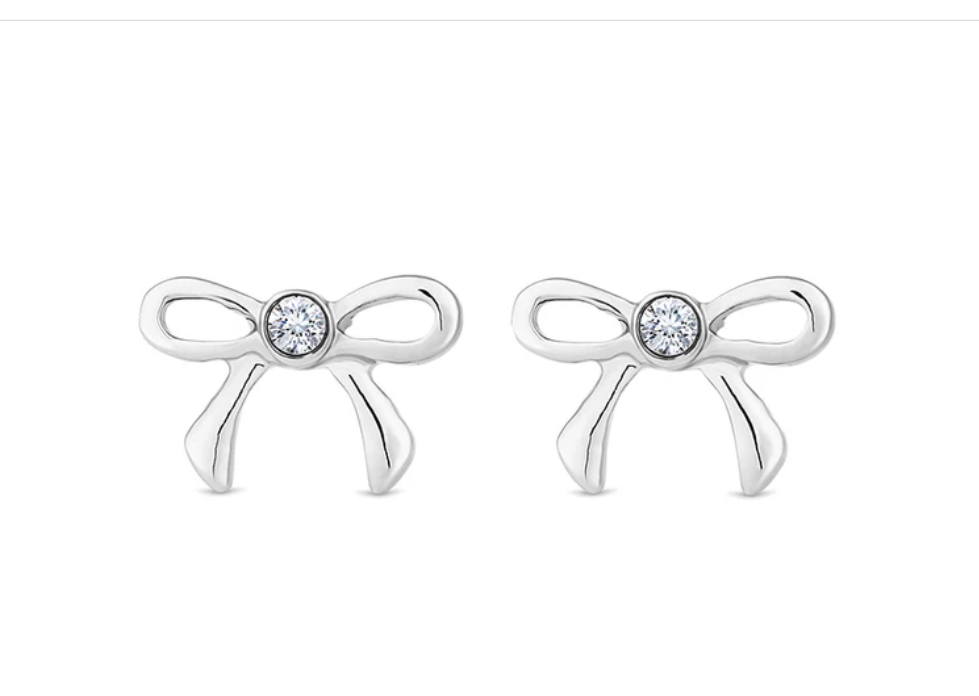 Diamond Style London - Bow Stud Earrings (Item code: Bouearr)
