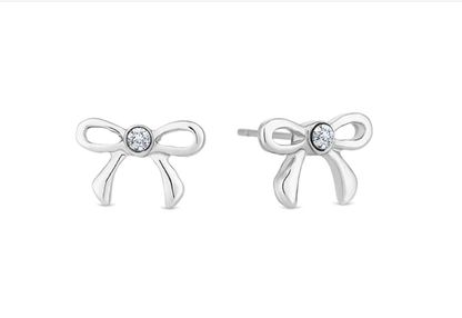 Diamond Style London - Bow Stud Earrings (Item code: Bouearr)
