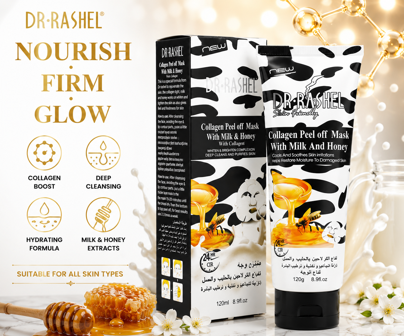 Dr Rashel Collagen Peel Off Mask With Milk and Honey