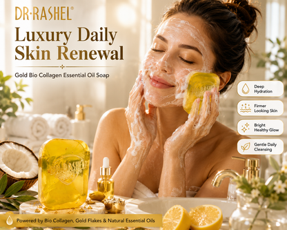 Dr Rashel Gold Bio Collagen Essential Oil Soap – Anti-Ageing & Skin Revitalising Bar
