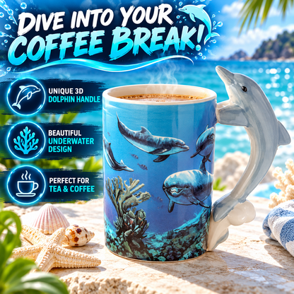 Puckator Dolphin Ceramic Mug for Tea & Coffee