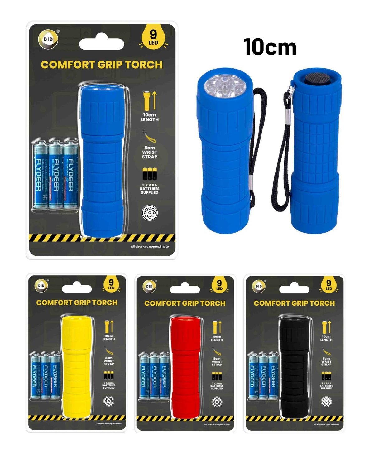 Generise Comfort Grip 9 LED Torch with Wrist Strap- Batteries Included