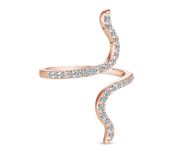 Diamond Style London - Entwine Ring in rose gold plating (Item code: Entwineringrose)