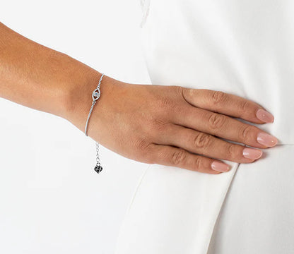 Diamond Style London - Evil Eye Bracelet in Rhodium Plating (Item code: Evileyebra)