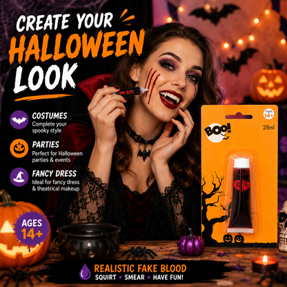 Halloween Fake Blood 28ml – Realistic SFX Makeup for Costumes, Parties & More