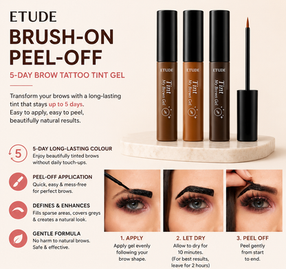 Etude Brush On Peel Off 5 Day Brow Tattoo Tint Gel