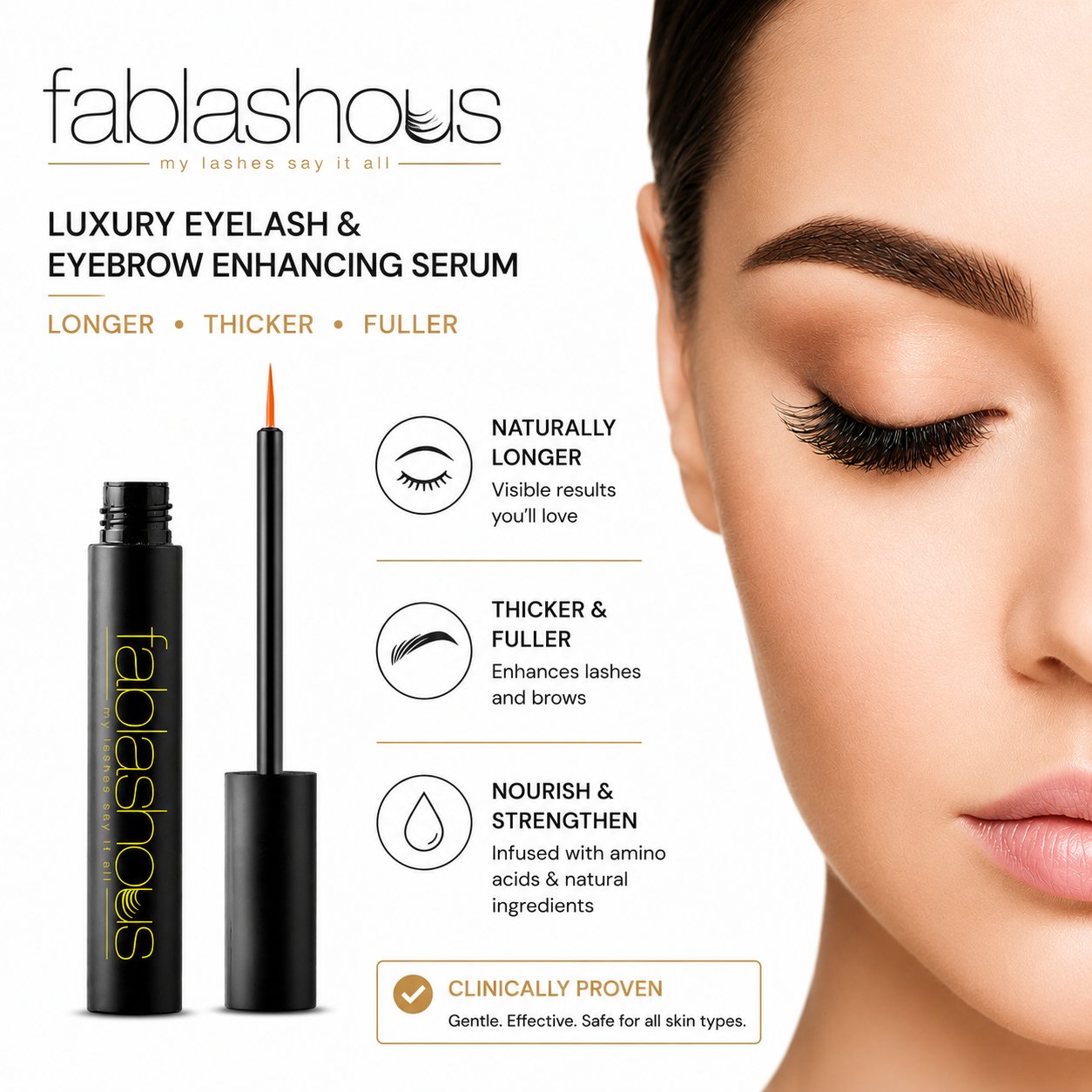 Fablashous Luxury Eyelash and Eyebrow Enhancer - EEE