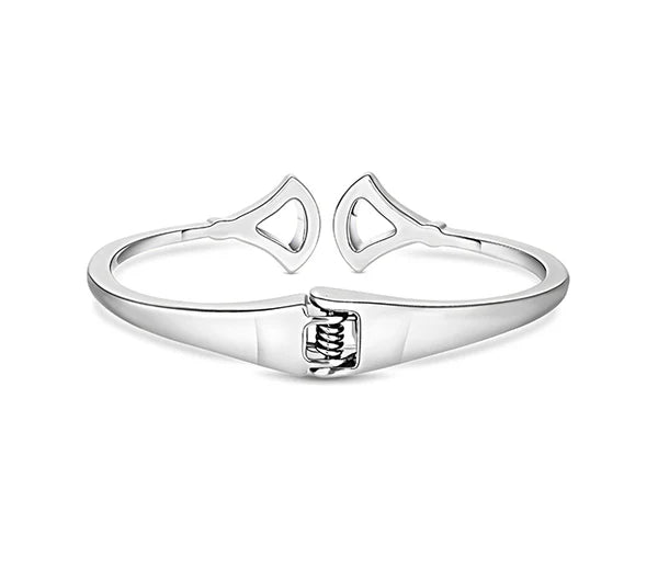 Diamond Style London - Fan Bangle with crystals in rhodium plating (Item code: Fanbangle)