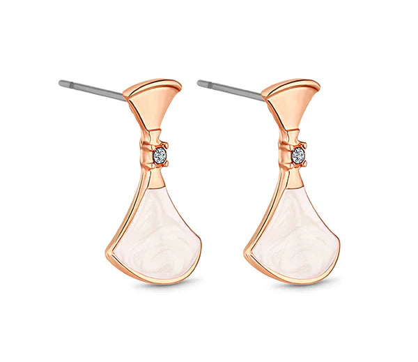 Diamond Style London - Fan earrings in rose gold plating (Item code: Fanearrrose)