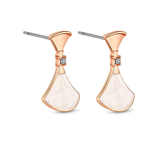 Diamond Style London - Fan earrings in rose gold plating (Item code: Fanearrrose)