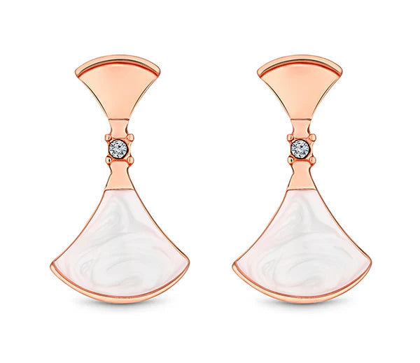 Diamond Style London - Fan earrings in rose gold plating (Item code: Fanearrrose)