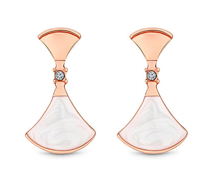 Diamond Style London - Fan earrings in rose gold plating (Item code: Fanearrrose)
